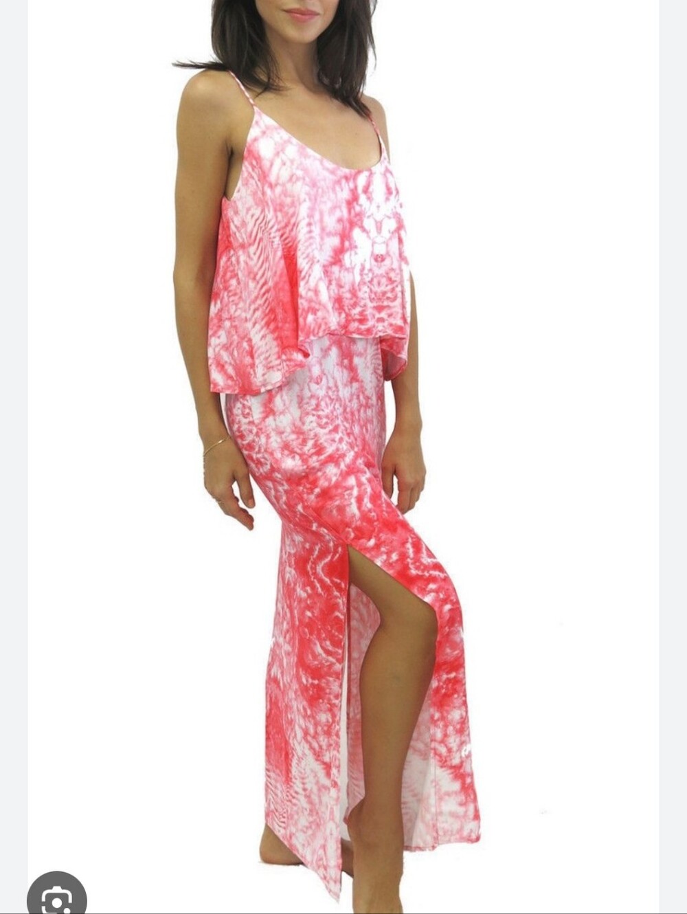 NWT Mikoh Manihi Dress Pink White Tie Dye Size S